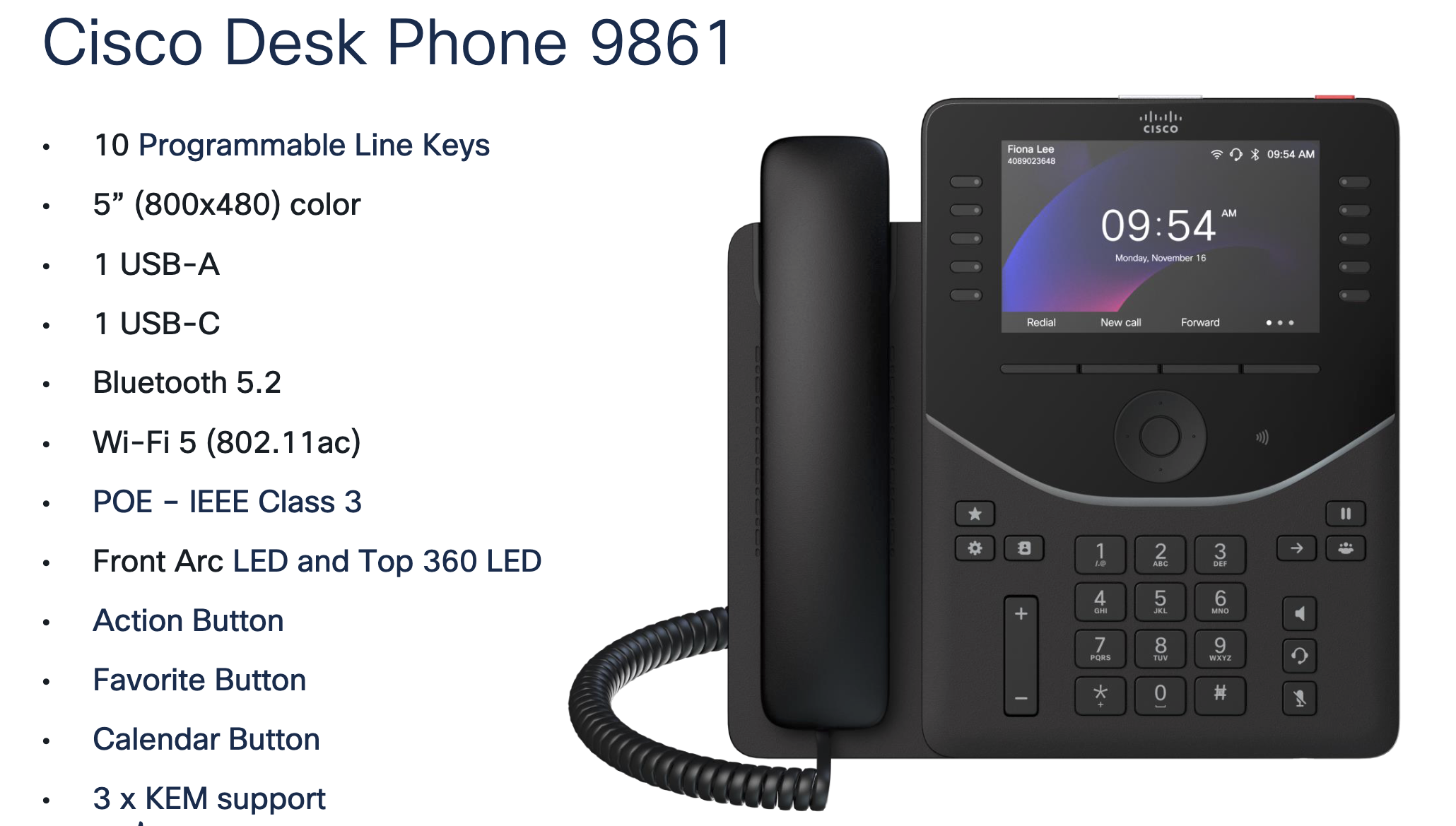 Cisco Desk Phone 9800 Models
