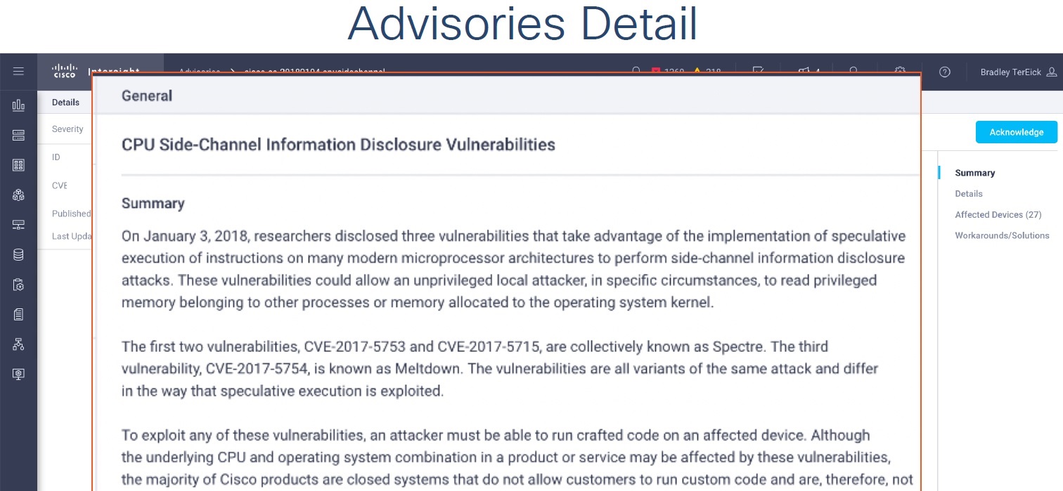 معرفی Intersight Advisories معرفی Intersight Advisories